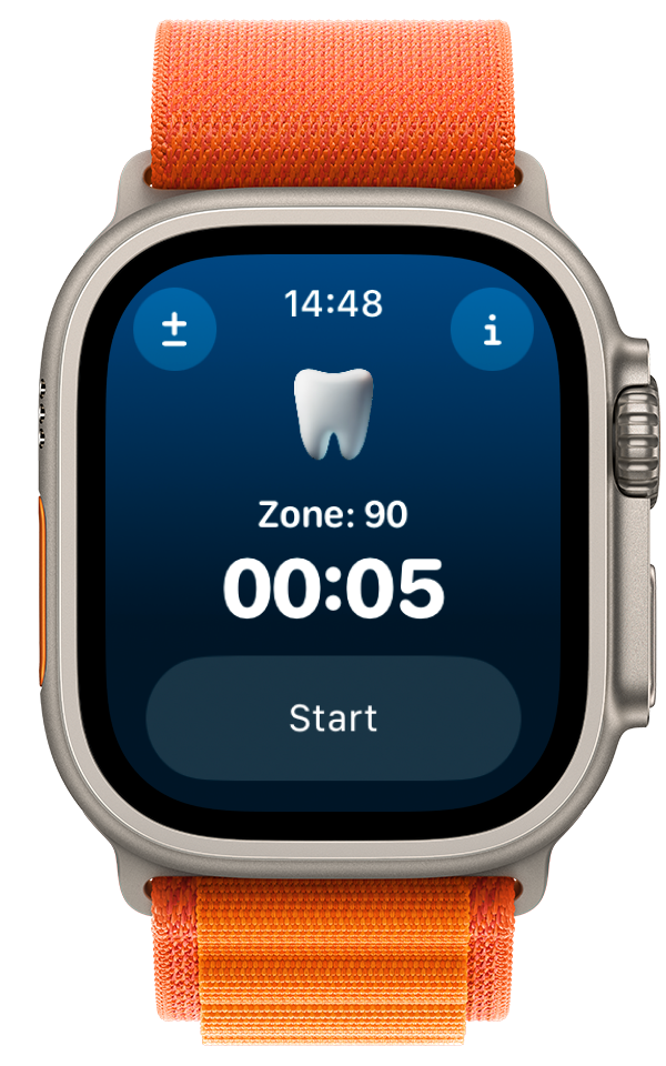 Toothbrushing app interface