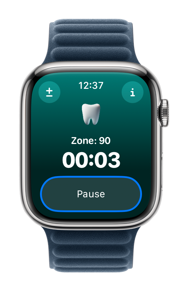 Toothbrushing app interface